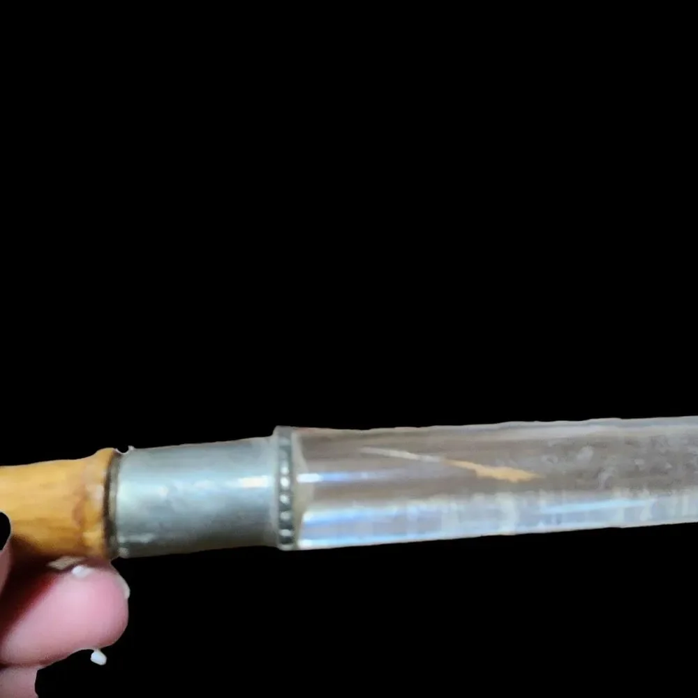 Mid Century Modern Lucite Sterling Silver Serving Utensils Fork Spoon Vintage